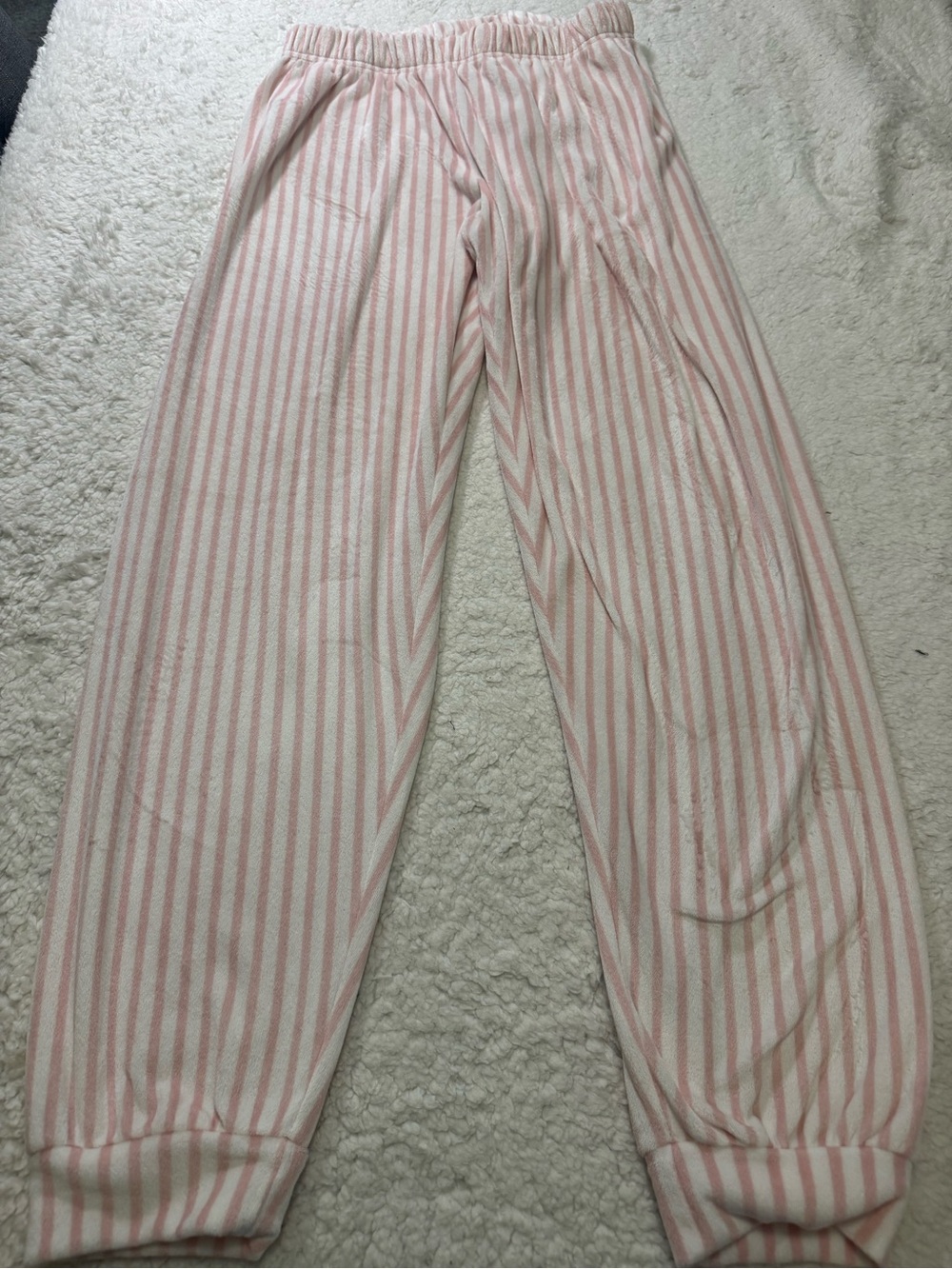 Primark Pink and White Striped Pajama Pants